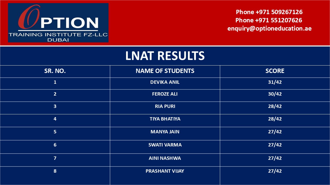 LNAT IN DUBAI