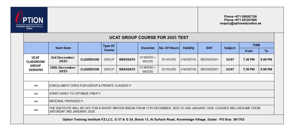 ucat preparation in dubai